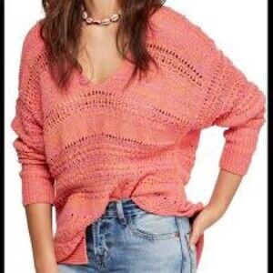 Free People Hot Tropics Loose Knit Sweater